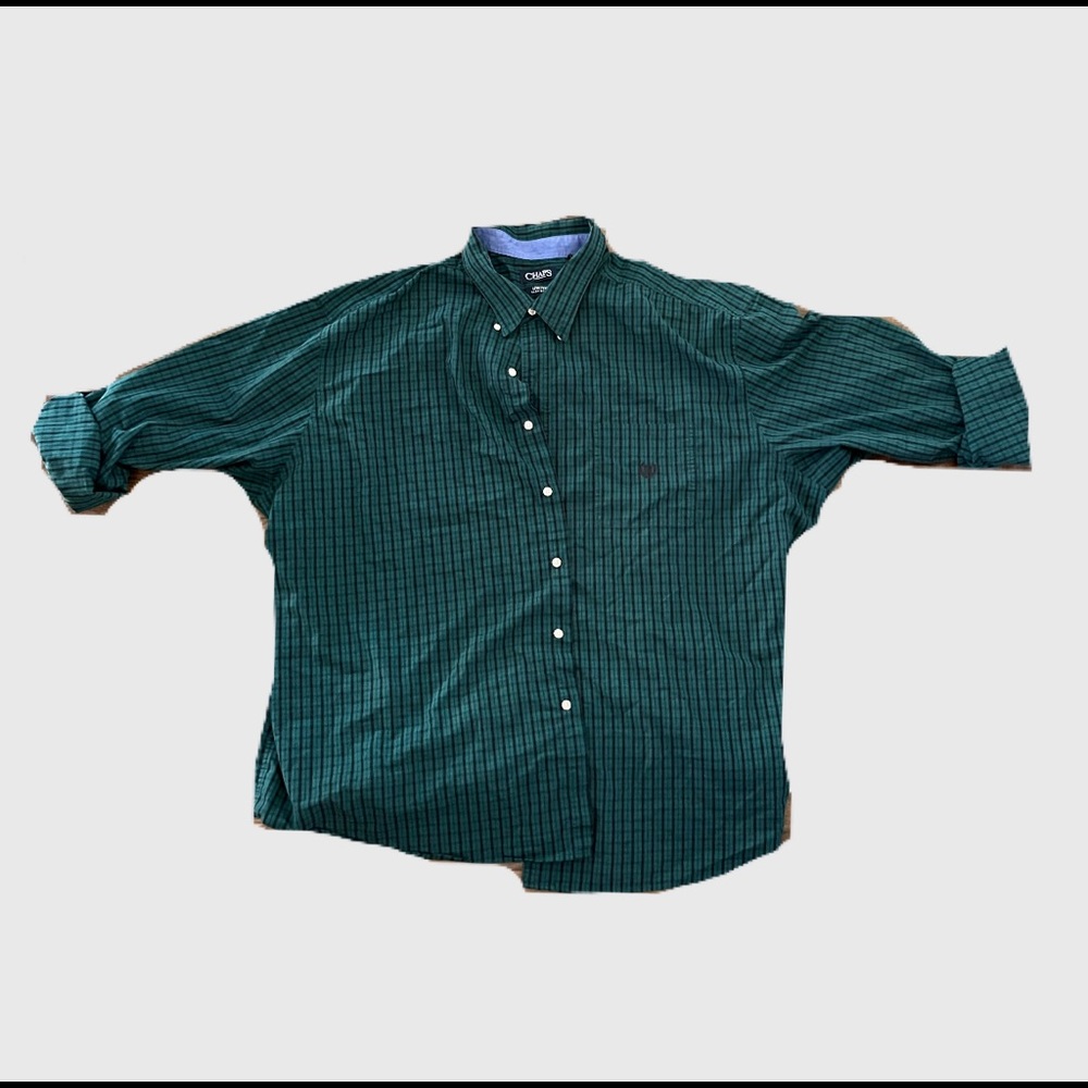 Green Mens button down Size 4Xl